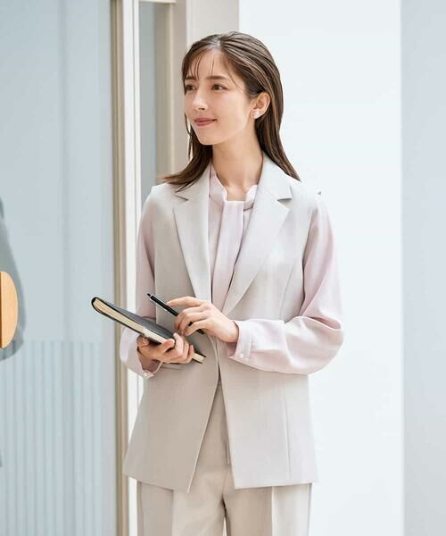 a.v.v / アー・ヴェ・ヴェ テーラードジャケット | 【洗える/ストレッチ/セットアップ対応】ダブルクロステーラードジレ | 詳細15