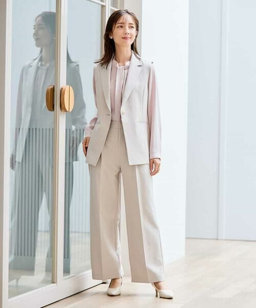 a.v.v / アー・ヴェ・ヴェ テーラードジャケット | 【洗える/ストレッチ/セットアップ対応】ダブルクロステーラードジレ | 詳細20