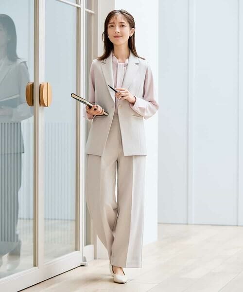 a.v.v / アー・ヴェ・ヴェ テーラードジャケット | 【洗える/ストレッチ/セットアップ対応】ダブルクロステーラードジレ | 詳細21