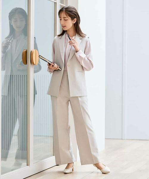 a.v.v / アー・ヴェ・ヴェ テーラードジャケット | 【洗える/ストレッチ/セットアップ対応】ダブルクロステーラードジレ | 詳細22