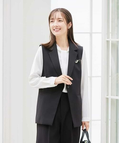 a.v.v / アー・ヴェ・ヴェ テーラードジャケット | 【洗える/ストレッチ/セットアップ対応】ダブルクロステーラードジレ | 詳細28