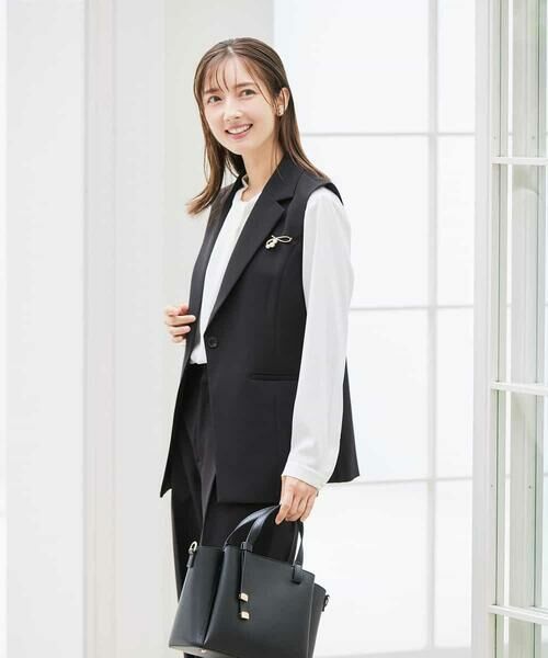 a.v.v / アー・ヴェ・ヴェ テーラードジャケット | 【洗える/ストレッチ/セットアップ対応】ダブルクロステーラードジレ | 詳細29