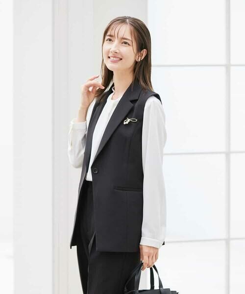 a.v.v / アー・ヴェ・ヴェ テーラードジャケット | 【洗える/ストレッチ/セットアップ対応】ダブルクロステーラードジレ | 詳細30