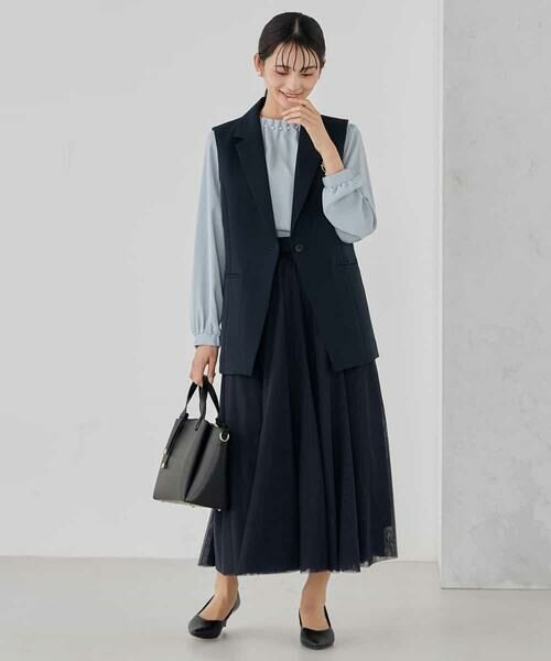 a.v.v / アー・ヴェ・ヴェ テーラードジャケット | 【洗える/ストレッチ/セットアップ対応】ダブルクロステーラードジレ | 詳細5