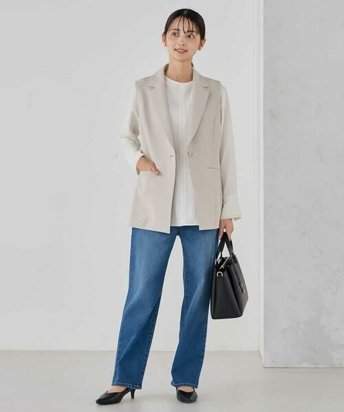 a.v.v / アー・ヴェ・ヴェ テーラードジャケット | 【洗える/ストレッチ/セットアップ対応】ダブルクロステーラードジレ | 詳細9