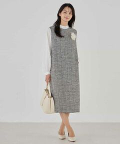 a.v.v / アー・ヴェ・ヴェ ロング・マキシ丈ワンピース | ツイードボウタイワンピース