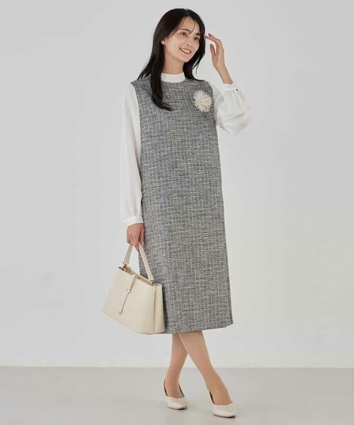 a.v.v / アー・ヴェ・ヴェ ロング・マキシ丈ワンピース | ツイードボウタイワンピース | 詳細10