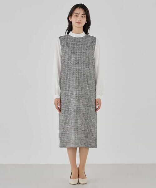 a.v.v / アー・ヴェ・ヴェ ロング・マキシ丈ワンピース | ツイードボウタイワンピース | 詳細17