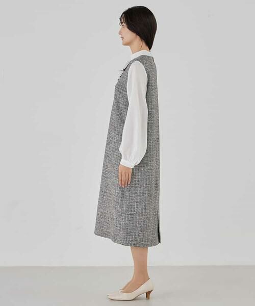 a.v.v / アー・ヴェ・ヴェ ロング・マキシ丈ワンピース | ツイードボウタイワンピース | 詳細18