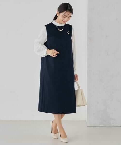 a.v.v / アー・ヴェ・ヴェ ロング・マキシ丈ワンピース | ツイードボウタイワンピース | 詳細3