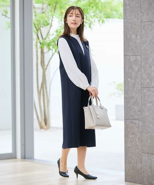 a.v.v / アー・ヴェ・ヴェ ロング・マキシ丈ワンピース | 【洗える/ストレッチ】ダブルクロスジャンパードレス | 詳細10