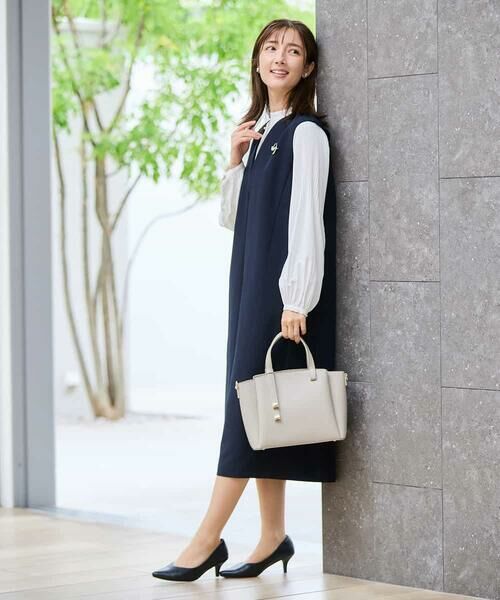 a.v.v / アー・ヴェ・ヴェ ロング・マキシ丈ワンピース | 【洗える/ストレッチ】ダブルクロスジャンパードレス | 詳細12