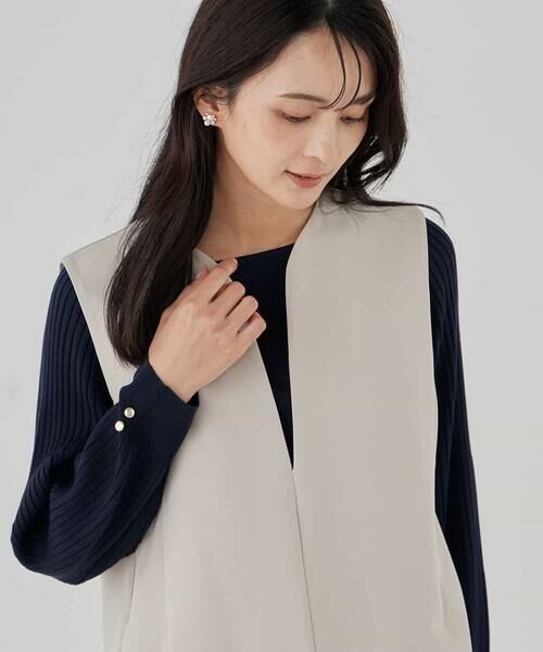 a.v.v / アー・ヴェ・ヴェ ロング・マキシ丈ワンピース | 【洗える/ストレッチ】ダブルクロスジャンパードレス | 詳細17