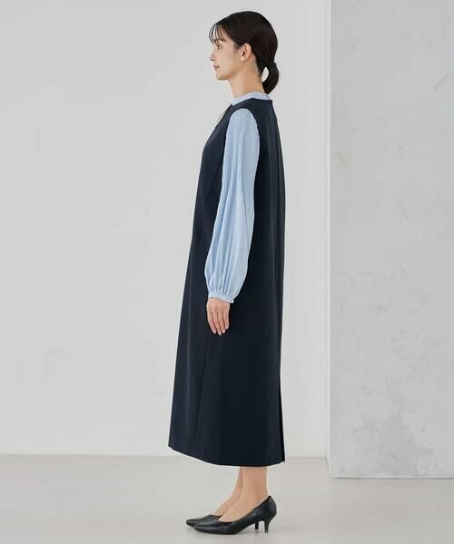 a.v.v / アー・ヴェ・ヴェ ロング・マキシ丈ワンピース | 【洗える/ストレッチ】ダブルクロスジャンパードレス | 詳細27