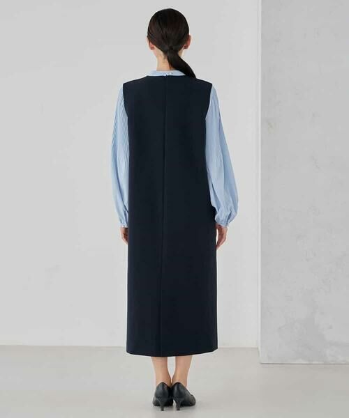 a.v.v / アー・ヴェ・ヴェ ロング・マキシ丈ワンピース | 【洗える/ストレッチ】ダブルクロスジャンパードレス | 詳細28