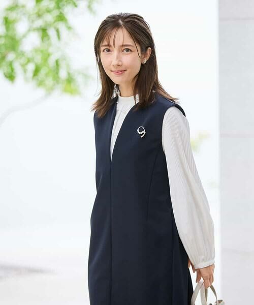 a.v.v / アー・ヴェ・ヴェ ロング・マキシ丈ワンピース | 【洗える/ストレッチ】ダブルクロスジャンパードレス | 詳細5