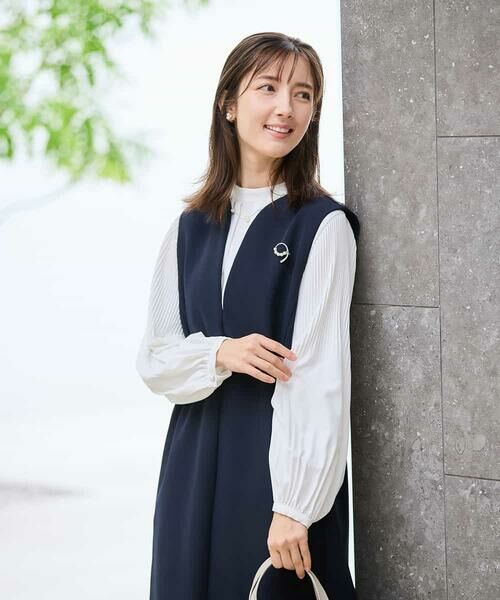 a.v.v / アー・ヴェ・ヴェ ロング・マキシ丈ワンピース | 【洗える/ストレッチ】ダブルクロスジャンパードレス | 詳細6