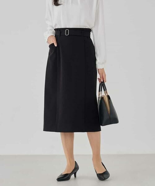a.v.v / アー・ヴェ・ヴェ ロング・マキシ丈スカート | 【洗える/ストレッチ/セットアップ対応】ダブルクロスタイトスカート | 詳細12