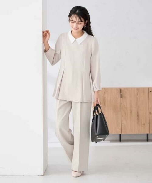 a.v.v / アー・ヴェ・ヴェ その他パンツ | 【洗える/ストレッチ/セットアップ対応】ダブルクロスワイドパンツ | 詳細10