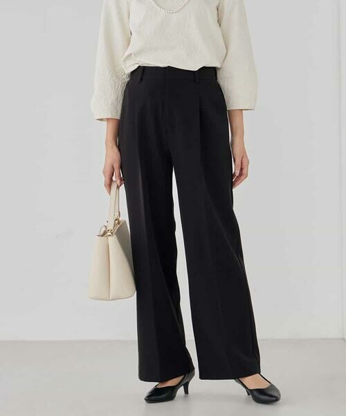 a.v.v / アー・ヴェ・ヴェ その他パンツ | 【洗える/ストレッチ/セットアップ対応】ダブルクロスワイドパンツ | 詳細11