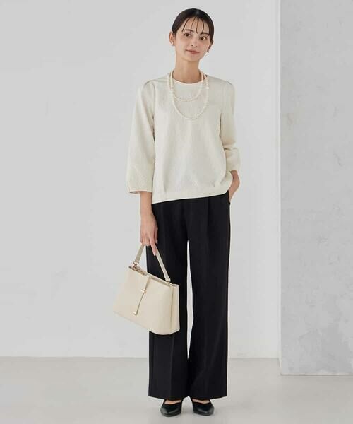 a.v.v / アー・ヴェ・ヴェ その他パンツ | 【洗える/ストレッチ/セットアップ対応】ダブルクロスワイドパンツ | 詳細13