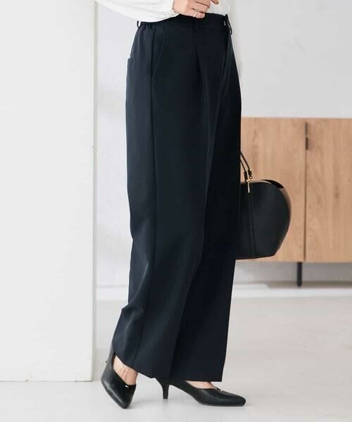 a.v.v / アー・ヴェ・ヴェ その他パンツ | 【洗える/ストレッチ/セットアップ対応】ダブルクロスワイドパンツ | 詳細2