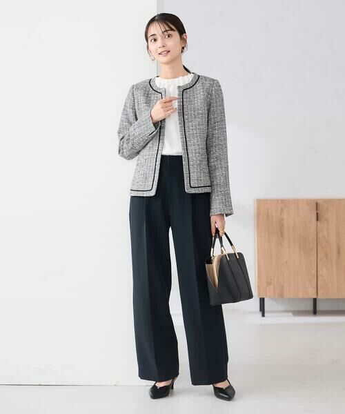 a.v.v / アー・ヴェ・ヴェ その他パンツ | 【洗える/ストレッチ/セットアップ対応】ダブルクロスワイドパンツ | 詳細3