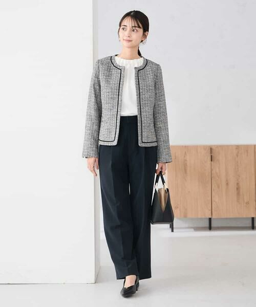 a.v.v / アー・ヴェ・ヴェ その他パンツ | 【洗える/ストレッチ/セットアップ対応】ダブルクロスワイドパンツ | 詳細4