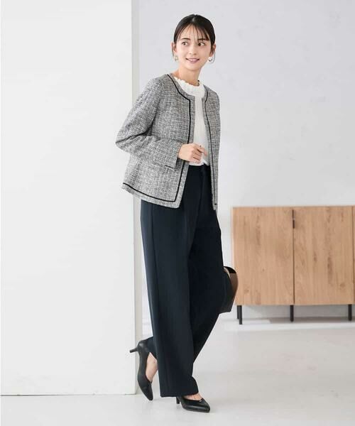 a.v.v / アー・ヴェ・ヴェ その他パンツ | 【洗える/ストレッチ/セットアップ対応】ダブルクロスワイドパンツ | 詳細5