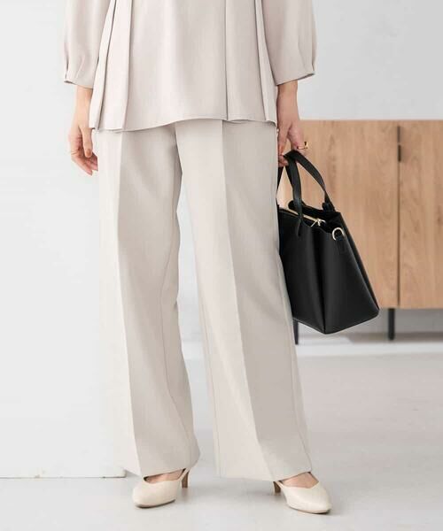 a.v.v / アー・ヴェ・ヴェ その他パンツ | 【洗える/ストレッチ/セットアップ対応】ダブルクロスワイドパンツ | 詳細6
