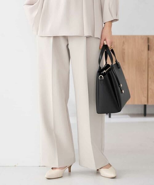 a.v.v / アー・ヴェ・ヴェ その他パンツ | 【洗える/ストレッチ/セットアップ対応】ダブルクロスワイドパンツ | 詳細7