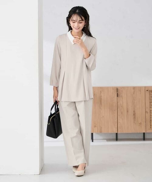 a.v.v / アー・ヴェ・ヴェ その他パンツ | 【洗える/ストレッチ/セットアップ対応】ダブルクロスワイドパンツ | 詳細9