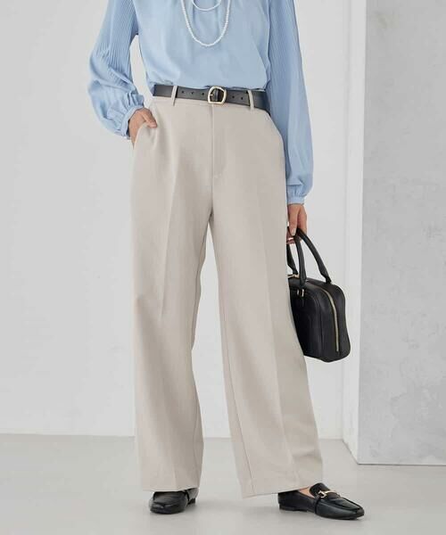 a.v.v / アー・ヴェ・ヴェ その他パンツ | 【洗える/ストレッチ/セットアップ対応】ダブルクロスストレートパンツ | 詳細9