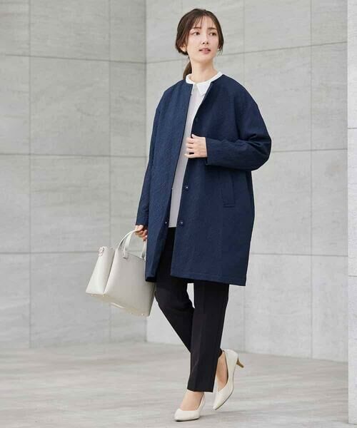 a.v.v / アー・ヴェ・ヴェ その他アウター | ジャガードノーカラーコート | 詳細1