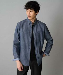 a.v.v / アー・ヴェ・ヴェ シャツ・ブラウス | 【イージーケア/毛玉になりにくい】ヘリンボーンダブルフェイスシャツ【洗濯機で洗える】