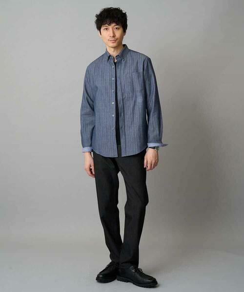 a.v.v / アー・ヴェ・ヴェ シャツ・ブラウス | 【イージーケア/毛玉になりにくい】ヘリンボーンダブルフェイスシャツ【洗濯機で洗える】 | 詳細1