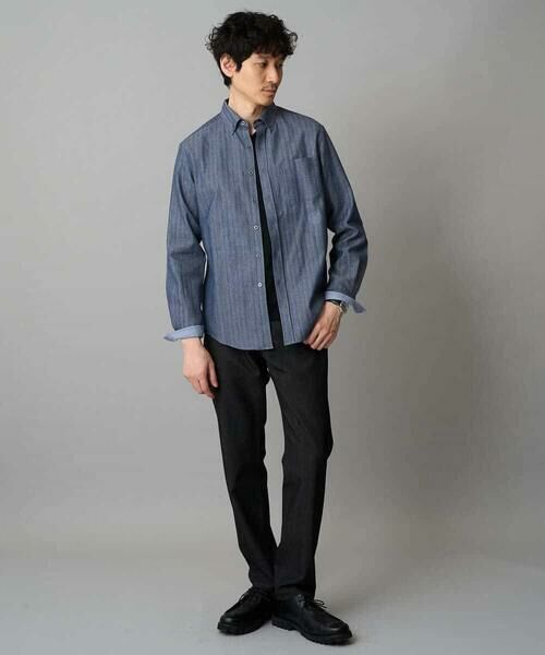 a.v.v / アー・ヴェ・ヴェ シャツ・ブラウス | 【イージーケア/毛玉になりにくい】ヘリンボーンダブルフェイスシャツ【洗濯機で洗える】 | 詳細2