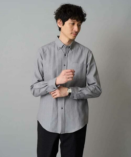 a.v.v / アー・ヴェ・ヴェ シャツ・ブラウス | 【イージーケア/毛玉になりにくい】ヘリンボーンダブルフェイスシャツ【洗濯機で洗える】 | 詳細20