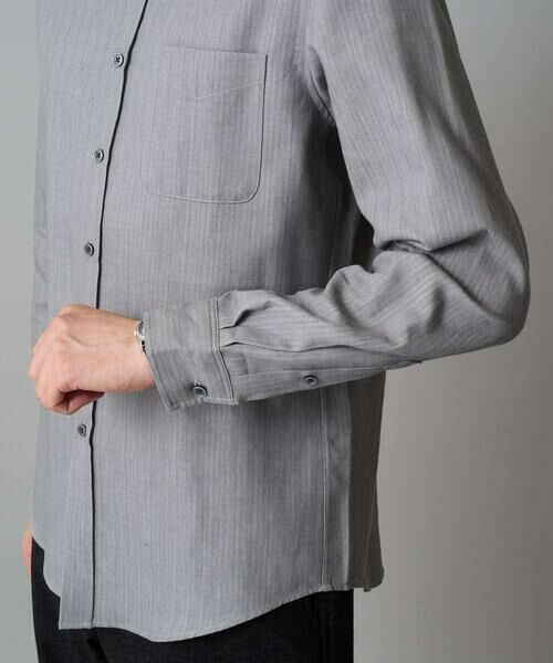 a.v.v / アー・ヴェ・ヴェ シャツ・ブラウス | 【イージーケア/毛玉になりにくい】ヘリンボーンダブルフェイスシャツ【洗濯機で洗える】 | 詳細24