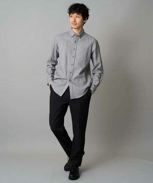 a.v.v / アー・ヴェ・ヴェ シャツ・ブラウス | 【イージーケア/毛玉になりにくい】ヘリンボーンダブルフェイスシャツ【洗濯機で洗える】 | 詳細7