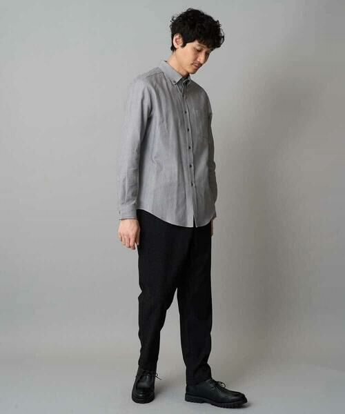 a.v.v / アー・ヴェ・ヴェ シャツ・ブラウス | 【イージーケア/毛玉になりにくい】ヘリンボーンダブルフェイスシャツ【洗濯機で洗える】 | 詳細8