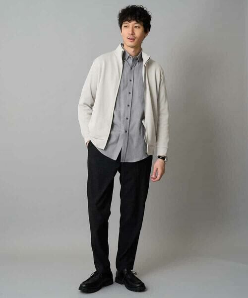 a.v.v / アー・ヴェ・ヴェ シャツ・ブラウス | 【イージーケア/毛玉になりにくい】ヘリンボーンダブルフェイスシャツ【洗濯機で洗える】 | 詳細9