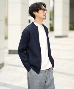 a.v.v / アー・ヴェ・ヴェ カーディガン・ボレロ | 【洗濯機で洗える】ポリエステルリブニットジップアップカーディガン