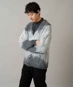 a.v.v / アー・ヴェ・ヴェ カーディガン・ボレロ | ボカシ柄起毛シャギーワイドカーディガン