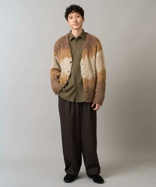 a.v.v / アー・ヴェ・ヴェ カーディガン・ボレロ | ボカシ柄起毛シャギーワイドカーディガン | 詳細1