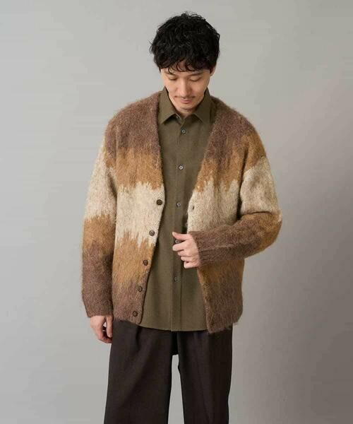 a.v.v / アー・ヴェ・ヴェ カーディガン・ボレロ | ボカシ柄起毛シャギーワイドカーディガン | 詳細10