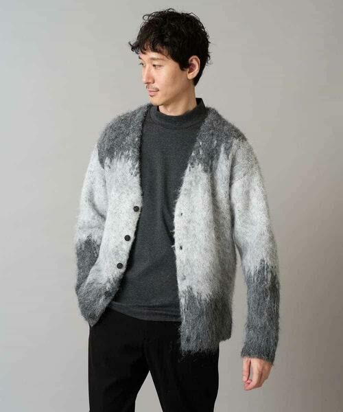 a.v.v / アー・ヴェ・ヴェ カーディガン・ボレロ | ボカシ柄起毛シャギーワイドカーディガン | 詳細15
