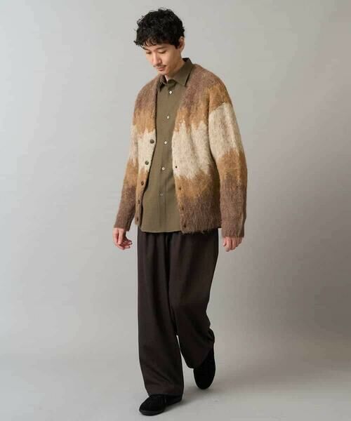 a.v.v / アー・ヴェ・ヴェ カーディガン・ボレロ | ボカシ柄起毛シャギーワイドカーディガン | 詳細3