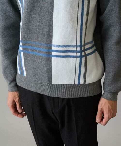 a.v.v / アー・ヴェ・ヴェ ニット・セーター | 【洗濯機で洗える】チェックジャカードクルーネックニット | 詳細10