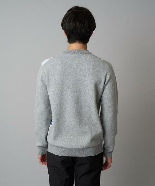 a.v.v / アー・ヴェ・ヴェ ニット・セーター | 【洗濯機で洗える】チェックジャカードクルーネックニット | 詳細7